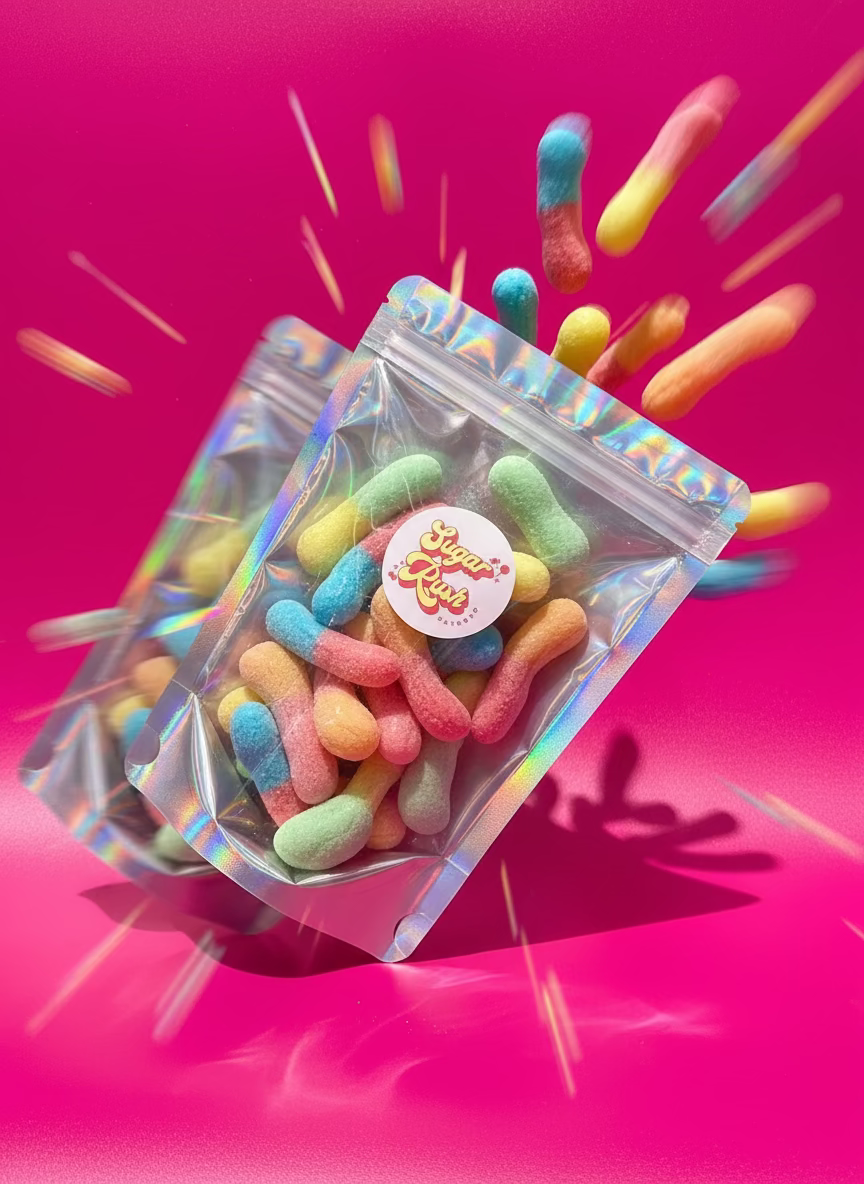 Freeze‑Dried Gummi Worms candy from Sugar Rush Dayboro