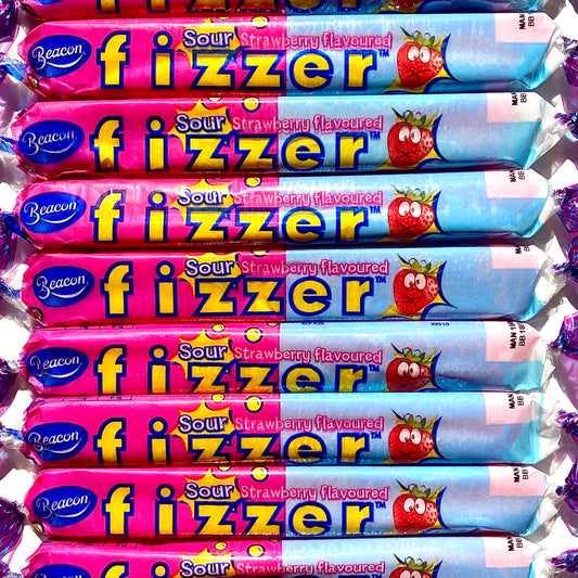 Fizzer – Strawberry (Pack of 5) – fizzy lollies from Sugar Rush Dayboro